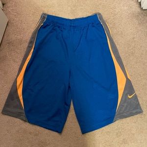 Nike Blue & Gray Basketball Shorts W/Pockets